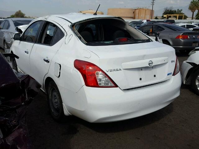 3N1CN7AP7CL839026 - 2012 NISSAN VERSA S WHITE photo 3