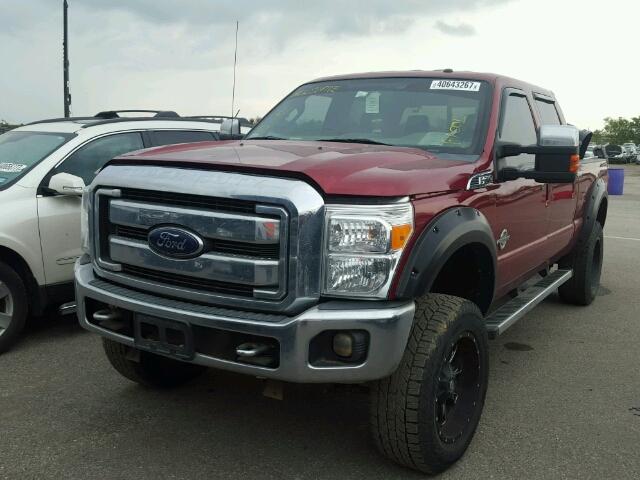 1FT7W2BT6FEA18336 - 2015 FORD F250 SUPER BURGUNDY photo 2