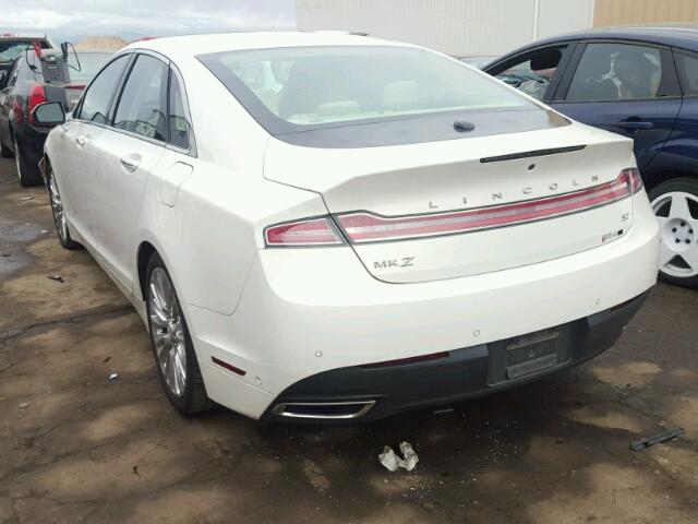 3LN6L2GK0DR816888 - 2013 LINCOLN MKZ WHITE photo 3