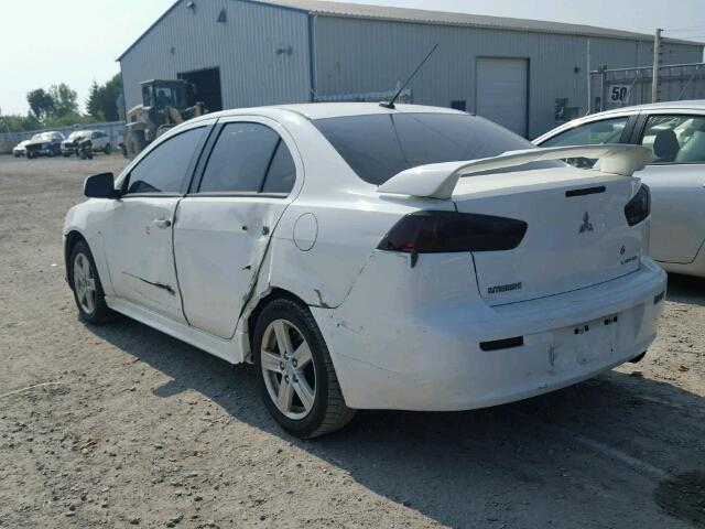 JA3AU86W19U604941 - 2009 MITSUBISHI LANCER GTS WHITE photo 3