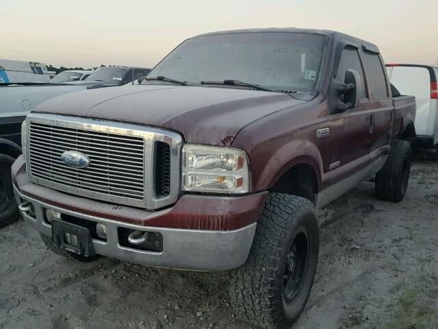 1FTSW21P06EB78310 - 2006 FORD F250 SUPER MAROON photo 2