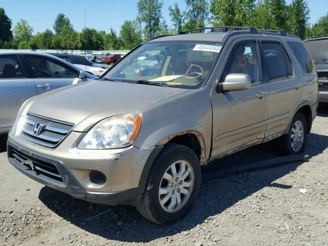 JHLRD78916C062041 - 2006 HONDA CR-V SE GOLD photo 2