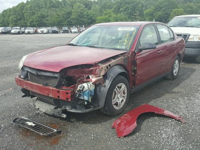 1G1ZS51F46F104734 - 2006 CHEVROLET MALIBU LS RED photo 2