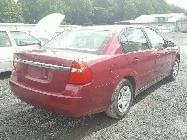 1G1ZS51F46F104734 - 2006 CHEVROLET MALIBU LS RED photo 4
