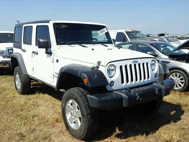 1C4BJWDGXEL163583 - 2014 JEEP WRANGLER U WHITE photo 1