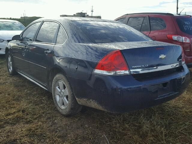 2G1WB5EK1A1198601 - 2010 CHEVROLET IMPALA BLUE photo 3