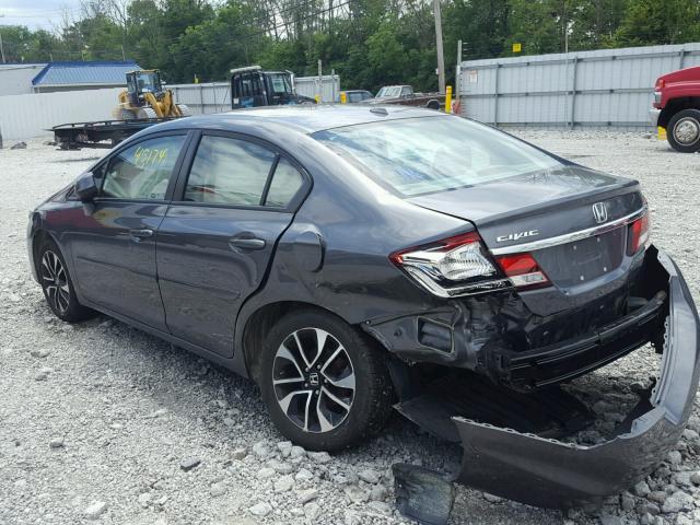 19XFB2F93DE078601 - 2013 HONDA CIVIC EXL GRAY photo 3