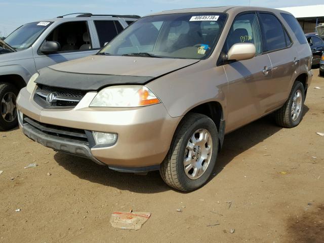 2HNYD18441H535344 - 2001 ACURA MDX GOLD photo 2