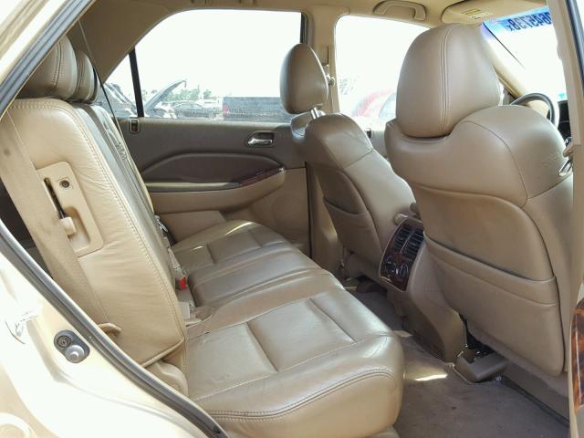 2HNYD18441H535344 - 2001 ACURA MDX GOLD photo 6