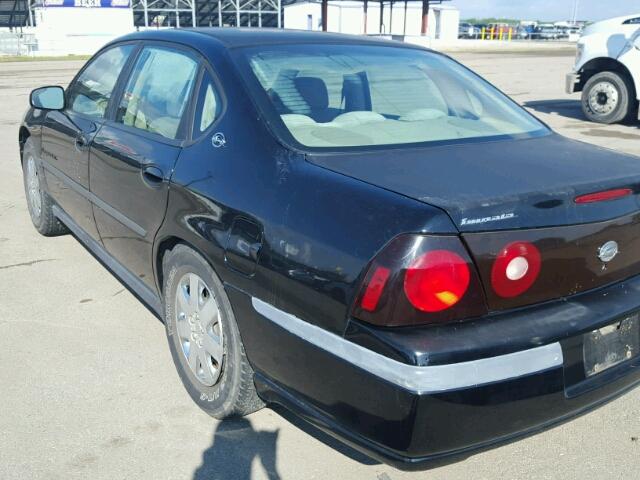 2G1WF52E059114889 - 2005 CHEVROLET IMPALA BLACK photo 2