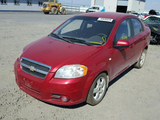 KL1TG56657B059343 - 2007 CHEVROLET AVEO LT RED photo 2