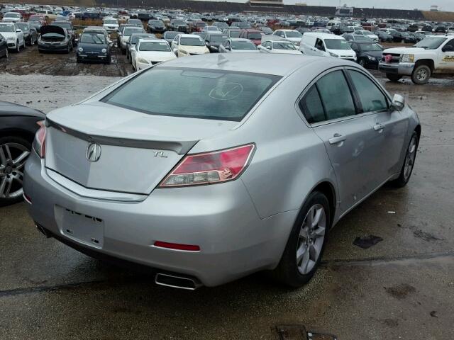 19UUA8F52DA003144 - 2013 ACURA TL SILVER photo 4