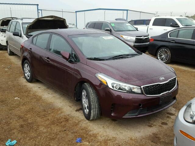 3KPFK4A77HE136474 - 2017 KIA FORTE LX RED photo 1