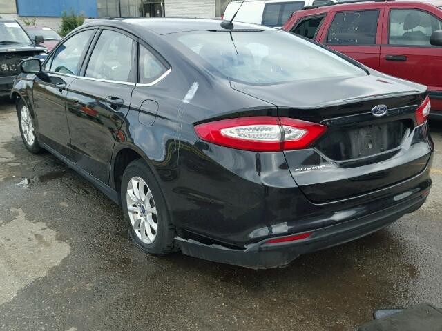 3FA6P0G78FR301669 - 2015 FORD FUSION S BLACK photo 3