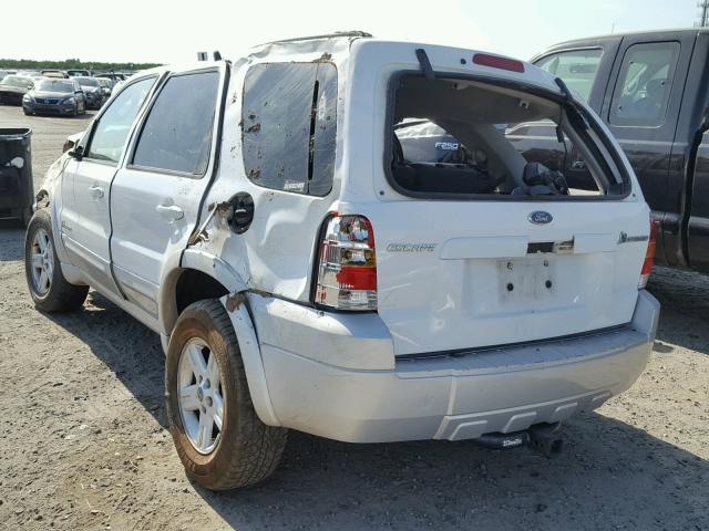 1FMYU95H65KC46066 - 2005 FORD ESCAPE HEV WHITE photo 3