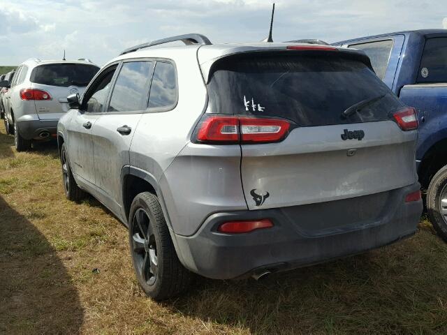 1C4PJLAB2GW362707 - 2016 JEEP CHEROKEE S SILVER photo 3