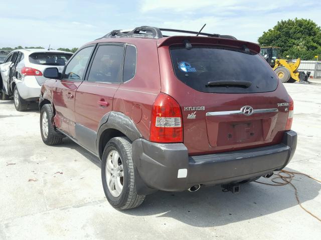 KM8JN12D86U445627 - 2006 HYUNDAI TUCSON GLS MAROON photo 3