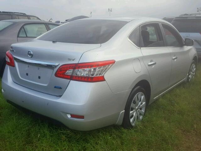 3N1AB7AP4EY309750 - 2014 NISSAN SENTRA S SILVER photo 4