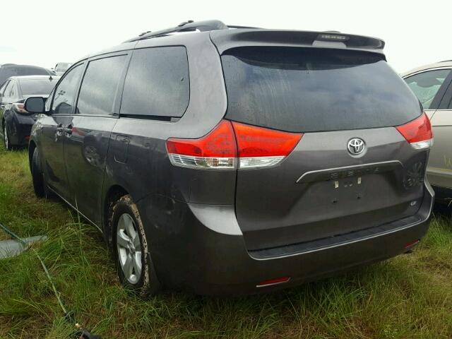 5TDKK3DC0ES470476 - 2014 TOYOTA SIENNA GRAY photo 3