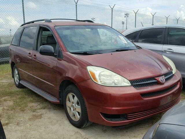 5TDZA23C74S069700 - 2004 TOYOTA SIENNA CE RED photo 1