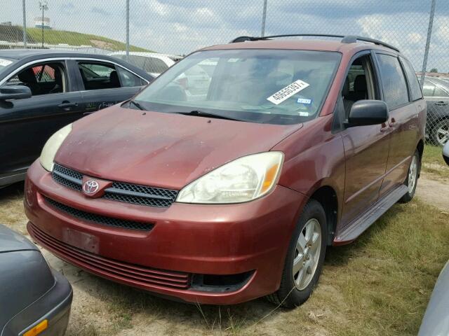 5TDZA23C74S069700 - 2004 TOYOTA SIENNA CE RED photo 2