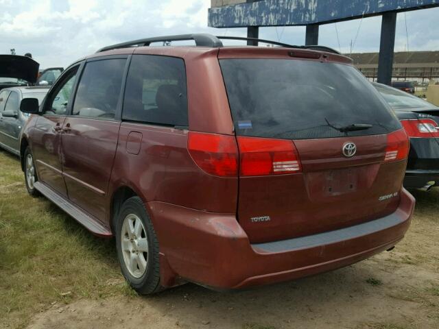 5TDZA23C74S069700 - 2004 TOYOTA SIENNA CE RED photo 3