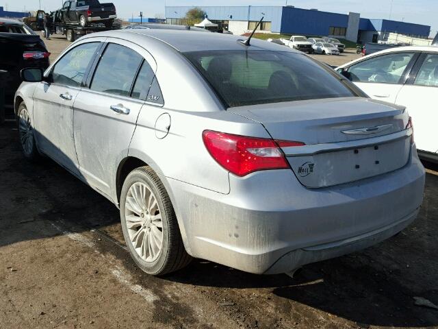 1C3CCBCG9DN642559 - 2013 CHRYSLER 200 LIMITE SILVER photo 3