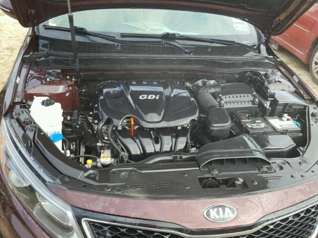 5XXGM4A73EG344482 - 2014 KIA OPTIMA MAROON photo 7