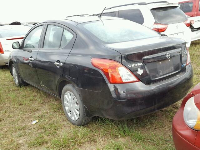 3N1CN7AP4CL882819 - 2012 NISSAN VERSA S BLACK photo 3