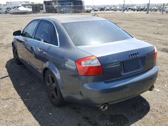 WAUJT68E94A190635 - 2004 AUDI A4 3.0 GRAY photo 3