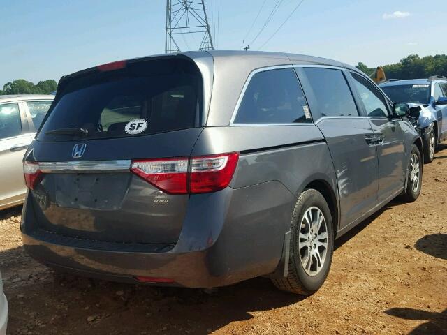 5FNRL5H40DB019531 - 2013 HONDA ODYSSEY EX GRAY photo 4