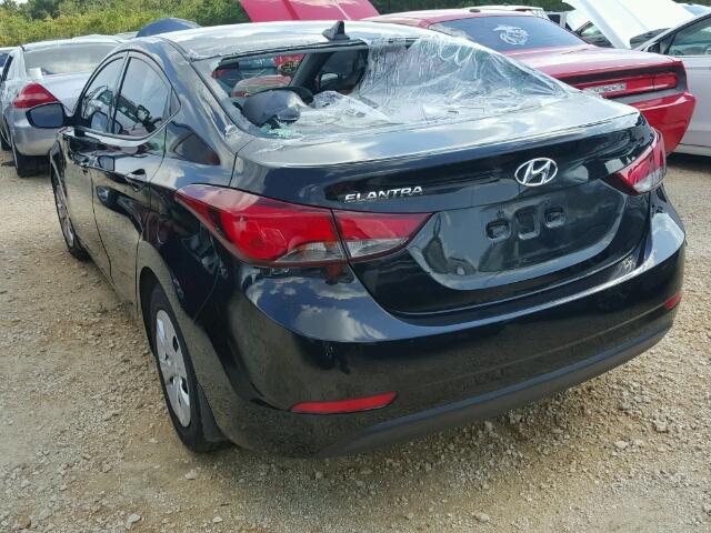 5NPDH4AE9GH669067 - 2016 HYUNDAI ELANTRA SE BLACK photo 3