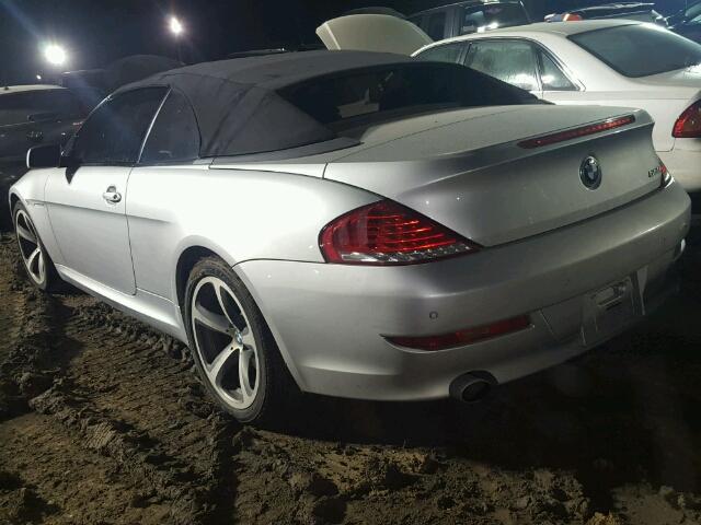 WBAEB53528CX61415 - 2008 BMW 650 SILVER photo 3