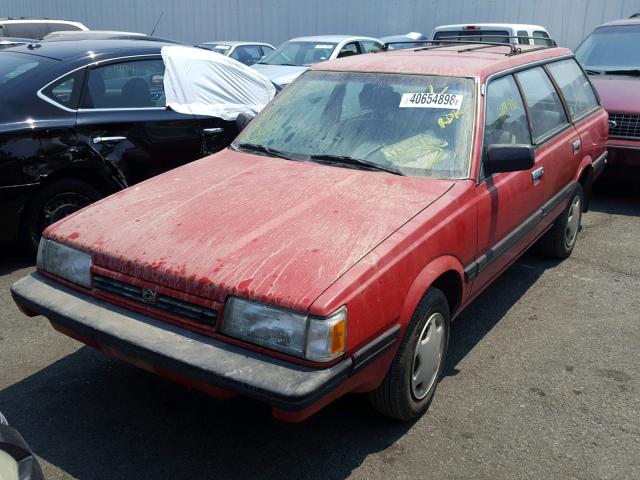 JF2AN53B0HE442292 - 1987 SUBARU GL 4WD RED photo 2