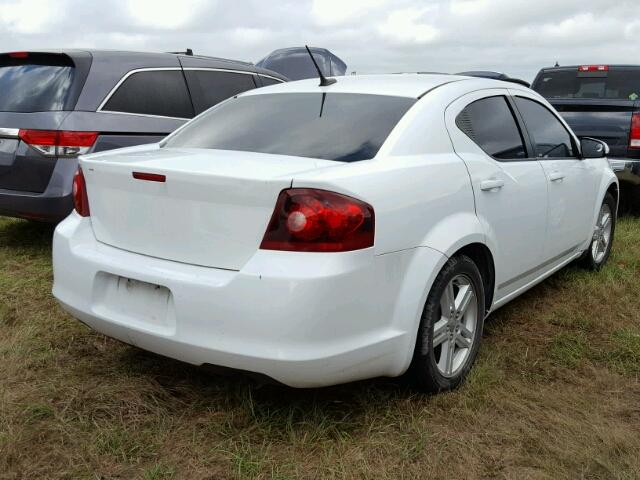 1C3CDZCB9DN519855 - 2013 DODGE AVENGER SX WHITE photo 4