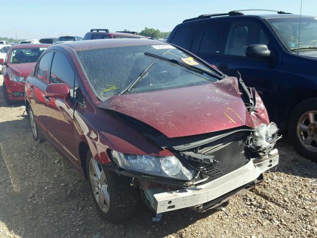 19XFA1F68BE015736 - 2011 HONDA CIVIC LX-S მუქწითელი ფოტო 1