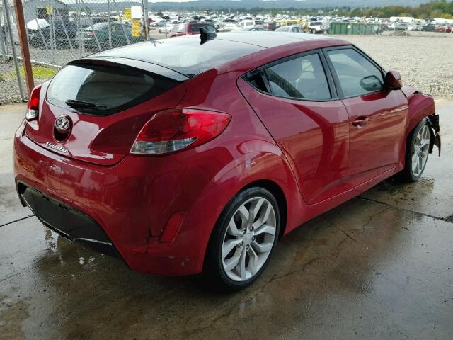 KMHTC6AD2FU238289 - 2015 HYUNDAI VELOSTER B RED photo 4