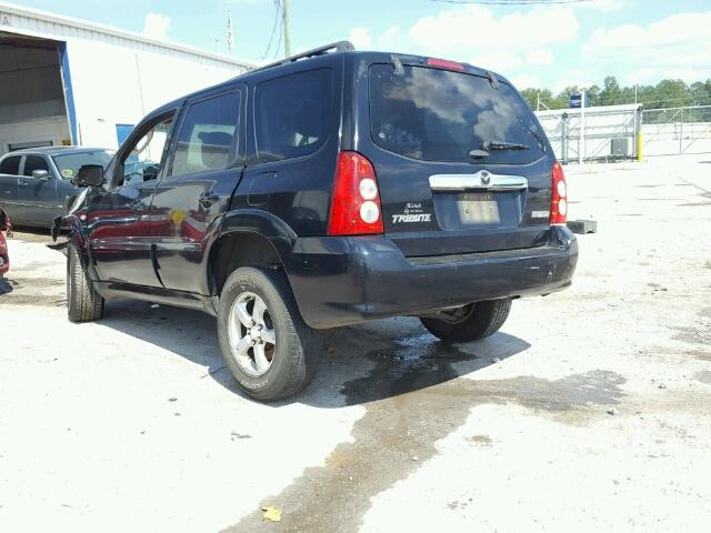 4F2YZ04115KM31941 - 2005 MAZDA TRIBUTE S BLACK photo 3