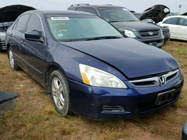 1HGCM563X7A200681 - 2007 HONDA ACCORD BLUE photo 1