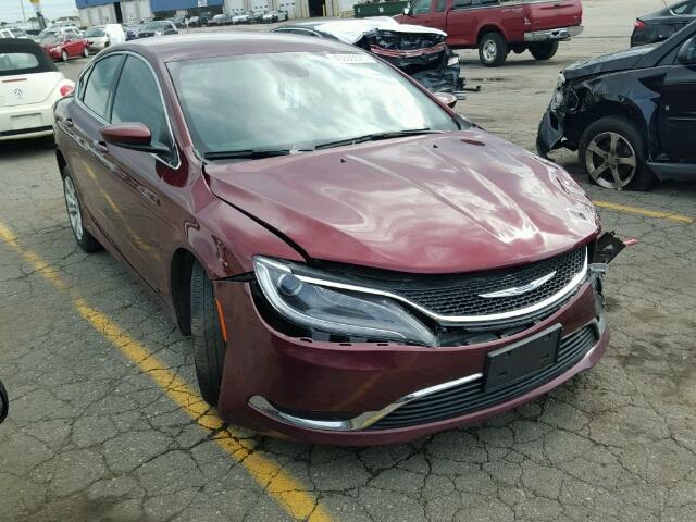 1C3CCCAB5FN659312 - 2015 CHRYSLER 200 MAROON photo 1