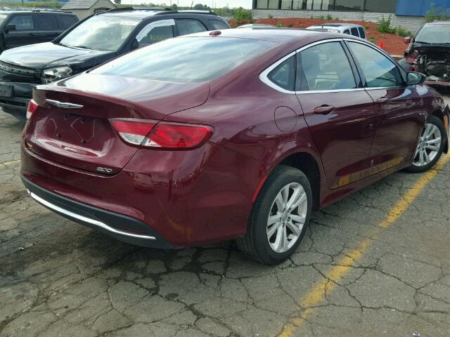 1C3CCCAB5FN659312 - 2015 CHRYSLER 200 MAROON photo 4