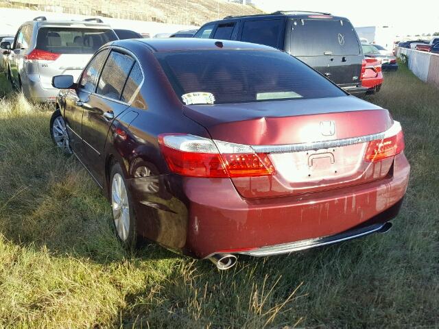 1HGCR3F86DA008610 - 2013 HONDA ACCORD RED photo 3