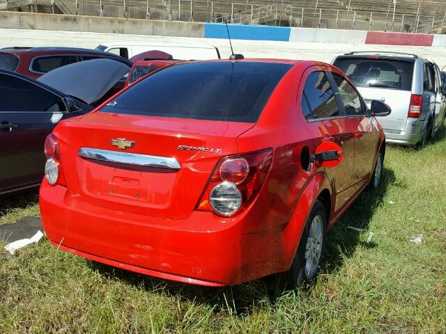 1G1JC5SH1F4100453 - 2015 CHEVROLET SONIC RED photo 4