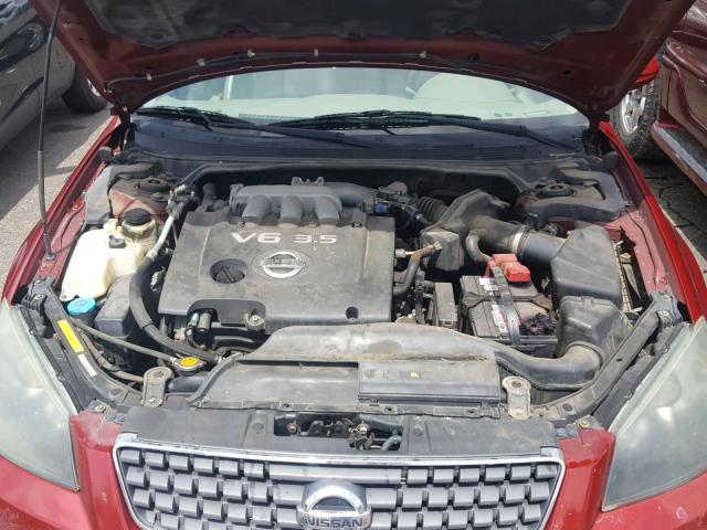 1N4BL11D55C220897 - 2005 NISSAN ALTIMA SE RED photo 7