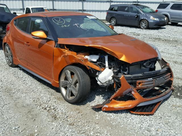 KMHTC6AE7DU128585 - 2013 HYUNDAI VELOSTER T ORANGE photo 1