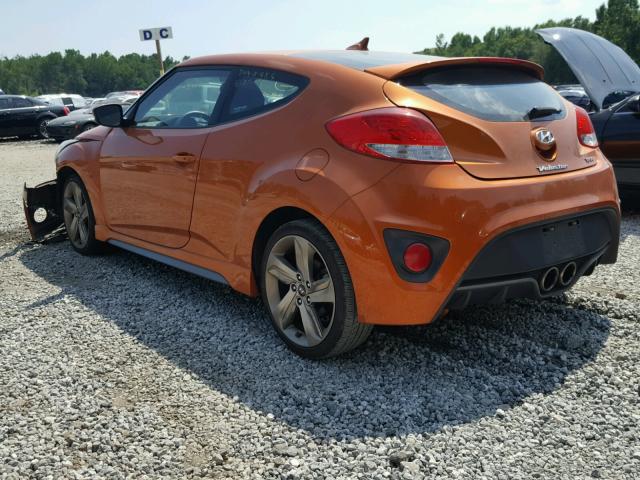 KMHTC6AE7DU128585 - 2013 HYUNDAI VELOSTER T ORANGE photo 3