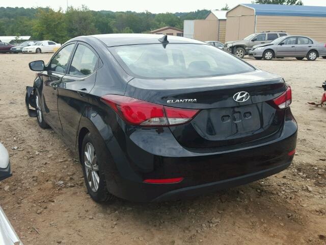 KMHDH4AE1FU261338 - 2015 HYUNDAI ELANTRA SE BLACK photo 3