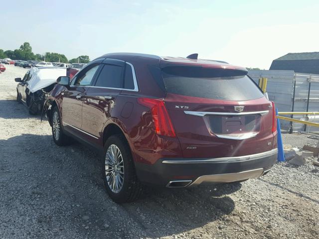 1GYKNFRS2HZ127075 - 2017 CADILLAC XT5 PLATIN RED photo 3