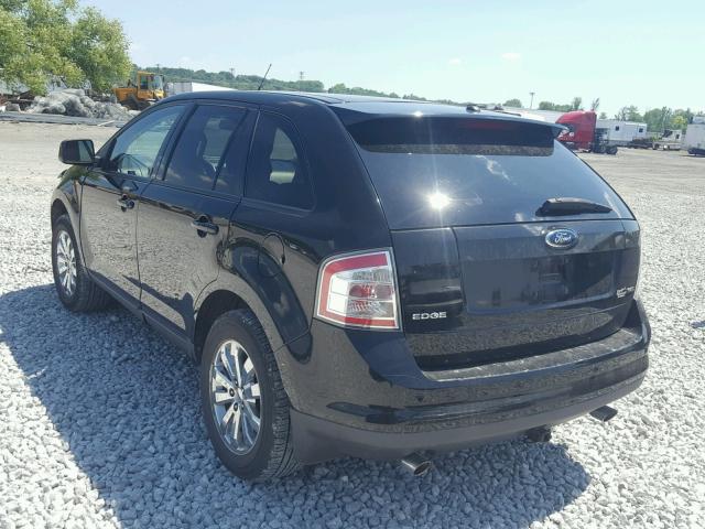 2FMDK39C67BB28614 - 2007 FORD EDGE SEL P BLACK photo 3