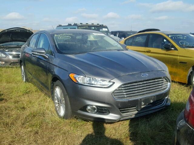 3FA6P0K92ER315185 - 2014 FORD FUSION TIT GRAY photo 1